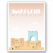 Ouarzazate stad Marokko Landmark Sticker (Voorkant)