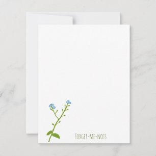 Oublie-moi pas les cartes pour notes plats