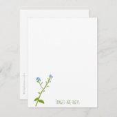 Oublie-moi pas les cartes pour notes plats (Devant / Derrière)