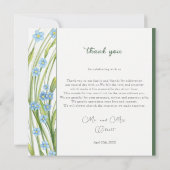 Oublier le Carte de remerciements Mariage (Dos)