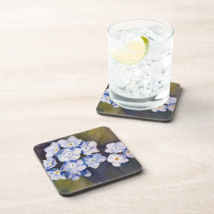 OUBLIER-ME-NOTS DESSOUS DE VERRE FLEURS