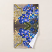 Oubliez-moi-fleur pas avec accents or (Serviette à main)