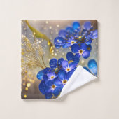 Oubliez-moi-fleur pas avec accents or (Gant de toilette)