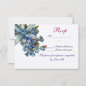OUBLIEZ-MOI NOTES MONOGRAMME MARIAGE RSVP bleu arg (Dos)