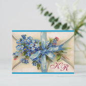 OUBLIEZ-MOI NOTES MONOGRAMME MARIAGE RSVP bleu arg (Debout devant)