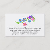 Oubliez-moi pas carte de visite de fleurs de (Dos)