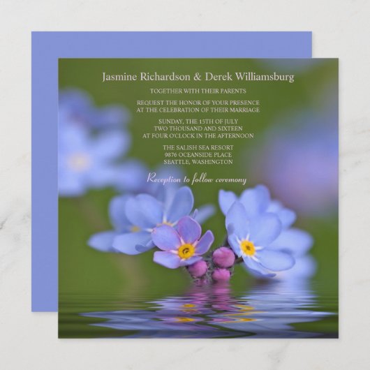 Oubliez-moi pas des invitations de mariage de (Devant / Derrière)