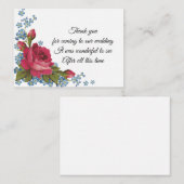 Oubliez-moi Pas Fleur Merci cartes (Devant / Derrière)