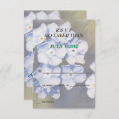 OUBLIEZ-MOI PAS FLEURS CARTES RSVP PERSONNALISABLE (Devant / Derrière)