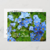 Oubliez-Moi Pas Fleurs Enregistrer La Carte Mariag (Devant / Derrière)