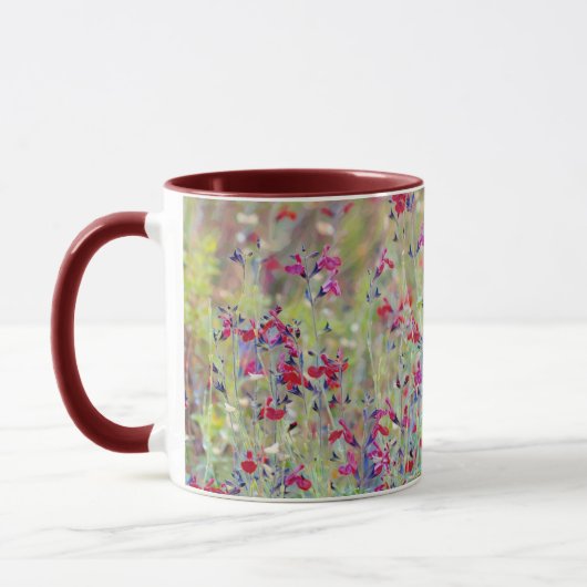 Oubliez-moi pas Fleurs Floral Art Mug Cup (Gauche)
