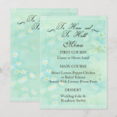 Oubliez-moi pas Floral Mariage Diner Menu (Devant / Derrière)