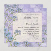 Oubliez-moi pas Floral Printemps Invitations de ma (Devant / Derrière)