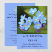 Oubliez-moi pas la carte de célébration de la vie  (Devant / Derrière)