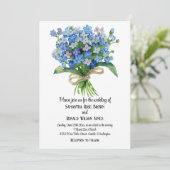 Oubliez-moi-pas la Faire-part de mariage sur Blanc (Debout devant)