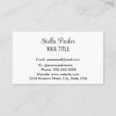 Oubliez-moi pas le Carte de visite Floral Bleu (Dos)