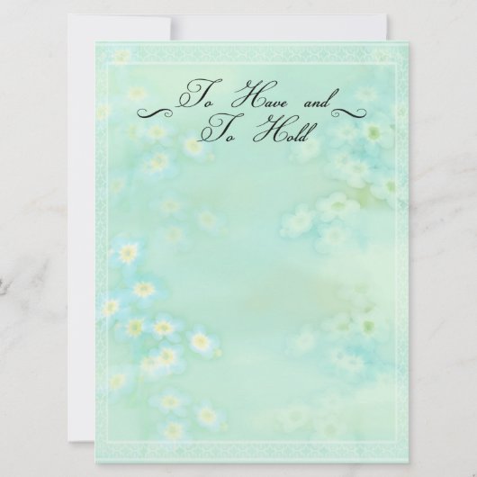 Oubliez-moi pas le Faire-part de mariage floral (Dos)