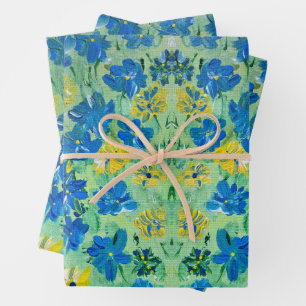 Oubliez-Moi-Pas Le Papier D'Enveloppement Floral