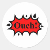 Ouch! Ronde Sticker (Voorkant)