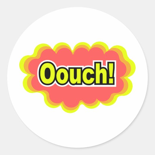 Ouch! Ronde Sticker (Voorkant)