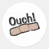 Ouch Ronde Sticker (Voorkant)