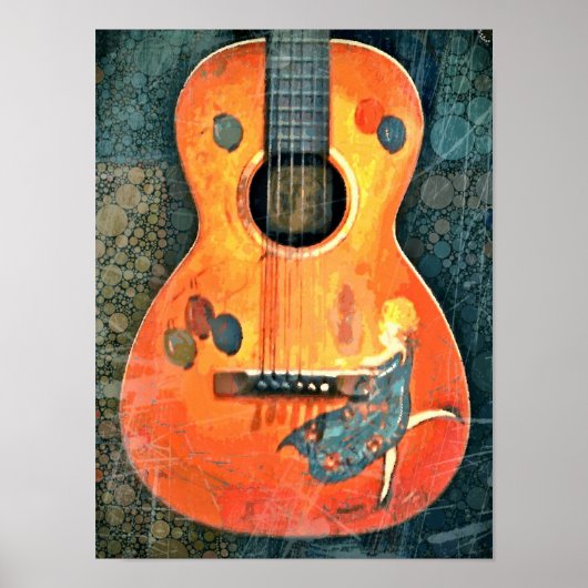 Oud akoestisch Poster (Voorkant)