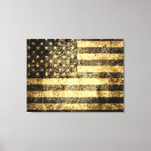 Oud-Amerikaanse vlag gekraakt Canvas Afdruk (Voorkant)