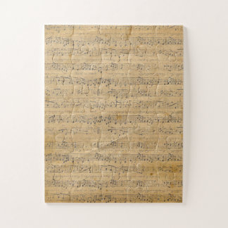 Oud  Antiek muziekblad 11 Legpuzzel