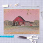 Oud  Antiek Rustisch Rood Barn Tissuepapier (Craft)