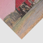 Oud  Antiek Rustisch Rood Barn Tissuepapier (Detail)