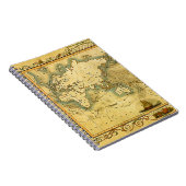 Oud Antiek Wereldkaart Notitieboek (Rechterzijde)