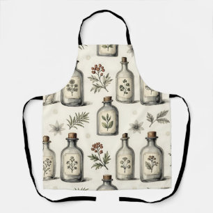Oud Apothekers Kruidenflessen Patroon Schort