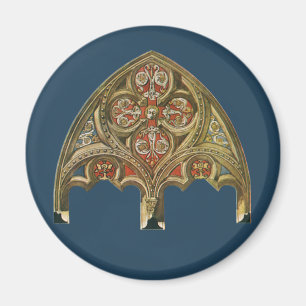 Oud architecturaal element, decoratieve bogen magneet