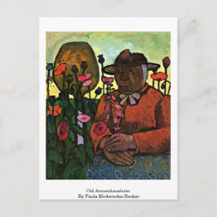 Oud Armenhauslerin door Paula Modersohn-Becker Briefkaart