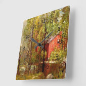 Oud bakstenen huis aan de Neponset Vierkante Klok (Hoek)