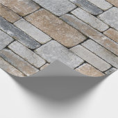 oud bakstenen wandinpakpapier cadeaupapier (Hoek)
