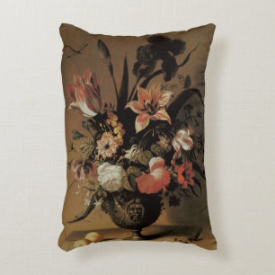 Oud Barok, bloemstilleven bloemen in vaas Accent Kussen