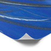 Oud blauw poster (Hoek)