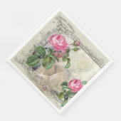  oud bloemenpapier met fashioned servet (Hoek)