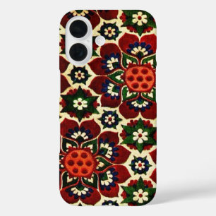 Oud Bloemmotief iPhone 16 Hoesje