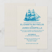 Oud Boats Wedding Invitations Kaart (Voorkant / Achterkant)