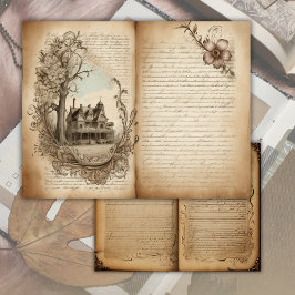 oud boek pagina junk journal papieren blad