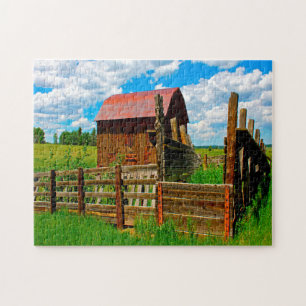 Oud Boerderij Barn Colorado. Legpuzzel