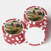 Oud Boerderij Poker Chips (Opstapeling)