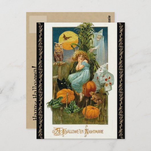 Oud bolletje, halloween Briefkaart (Voorkant / Achterkant)