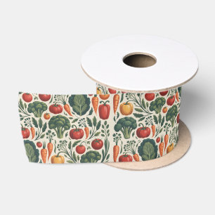 Oud botanisch groentetuinpatroon lint