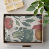Oud botanisch groentetuinpatroon tissuepapier (Geschenk)