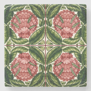 Oud botanisch Victoriaans ontwerp Stenen Onderzetter