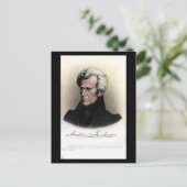 Oud Briefkaart - Amerikaans President Andrew Jacks (Staand voorkant)
