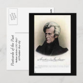 Oud Briefkaart - Amerikaans President Andrew Jacks (Voorkant / Achterkant)
